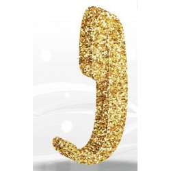 LETTERA POLISTIROLO FANTASY GLITTER ORO 7cm I