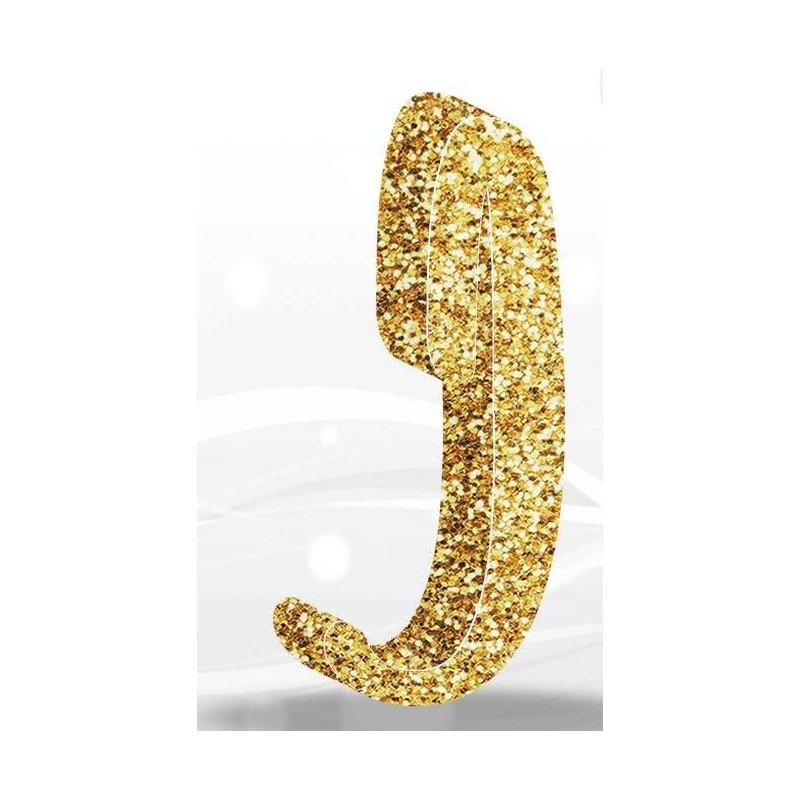 LETTERA POLISTIROLO FANTASY GLITTER ORO 7cm I