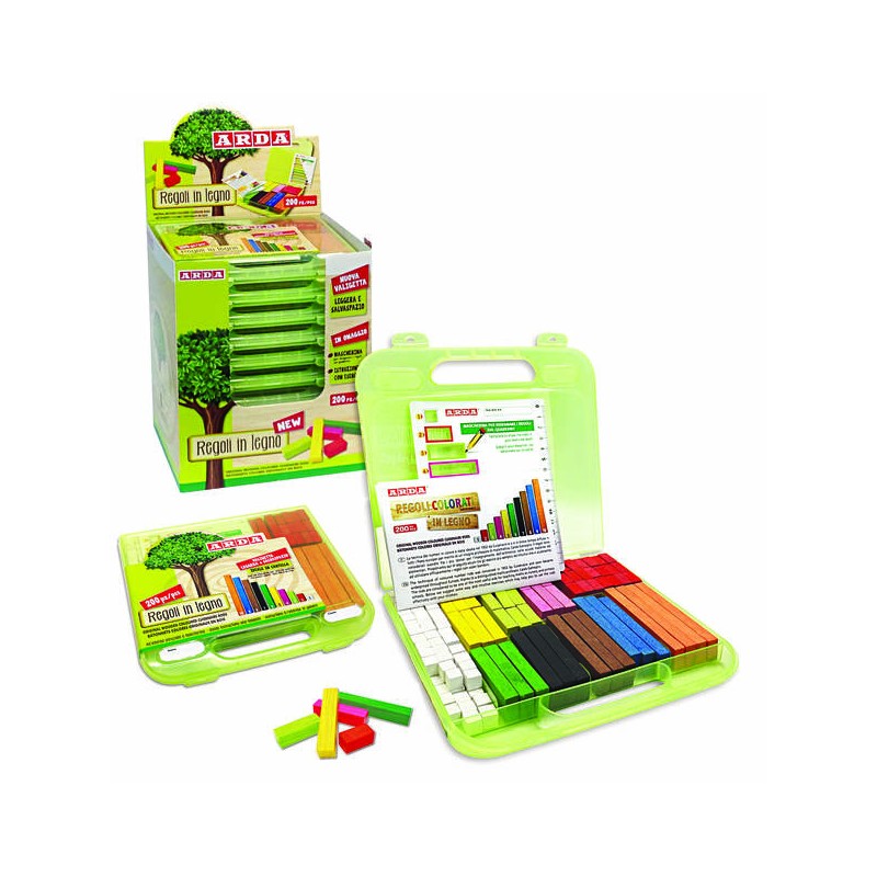 REGOLI IN LEGNO C/VALIGETTA 200pz ARDA