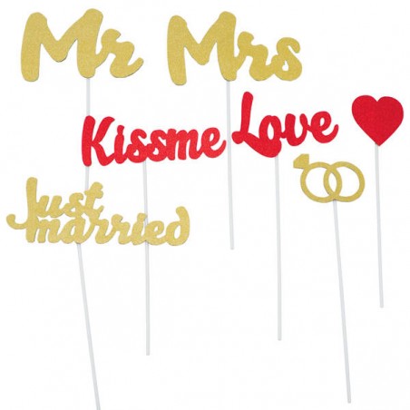 PHOTO BOOTH WEDDING GLITTER 8pz