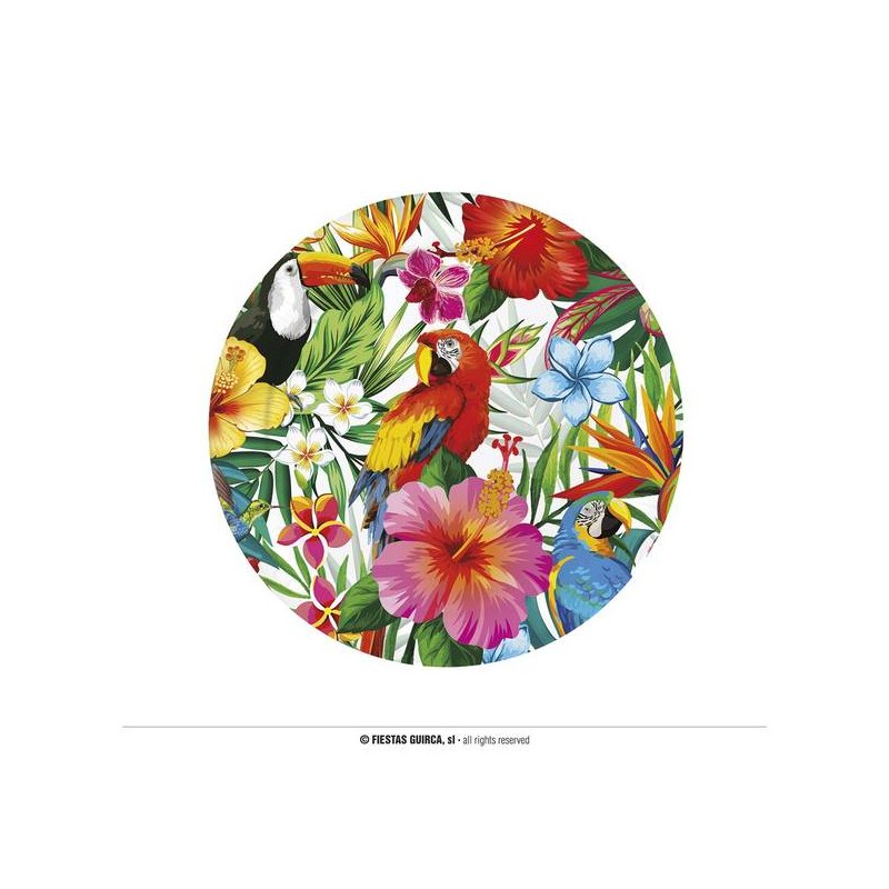 PIATTI PIANI ø23cm TEMA TROPICALE 6pz