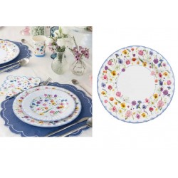 PIATTI PIANI ø27cm BOTANICAL FLOWERS 8pz