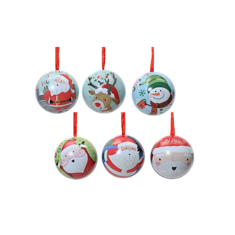 PALLINE TIN TIN ASSORTITE Ø8cm 6ass 1pz