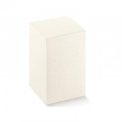 SCATOLA PIEGHEVOLE SETA BIANCO 12x12x8cm 10pz