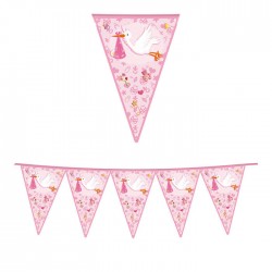 FESTONE BANDIERINE BENVENUTA ROSA 6mt