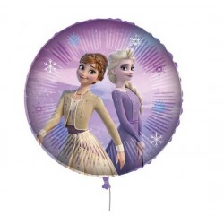 PALLONE MYLAR FROZEN II TONDO 18" 43cm C/FILO E PESETTO
