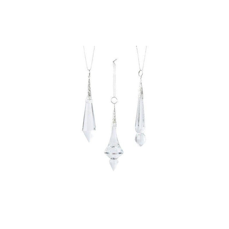 DECORAZIONE CRISTALLO IN VETRO ASS.TA 3xh12,5cm 1pz