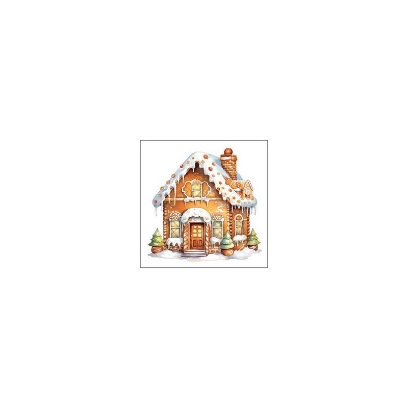 TOVAGLIOLI 33x33cm GINGERBREAD HOUSE 20pz