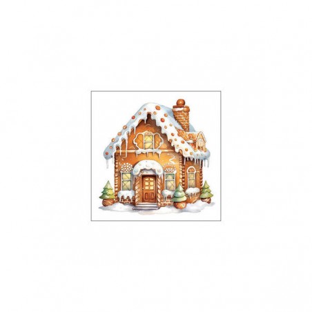 TOVAGLIOLI 33x33cm GINGERBREAD HOUSE 20pz