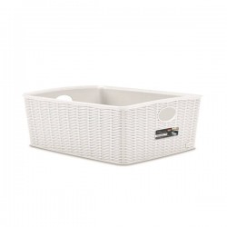 CESTO PVC ELEGANCE HIGH 36x29x13cm BIANCO L