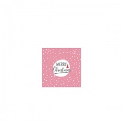 TOVAGLIOLI 25x25cm CHRISTMAS SNOWFLAKES PINK 20pz