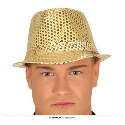 CAPPELLO PAILLETTES ORO