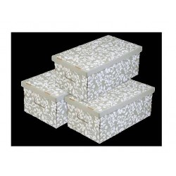 SCATOLA ARMADIO UNDUETRE SET 3pz FIORI 29X51X21