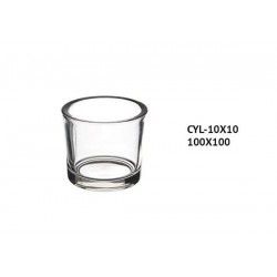 CILINDRO VETRO SPESSO 10x10cm