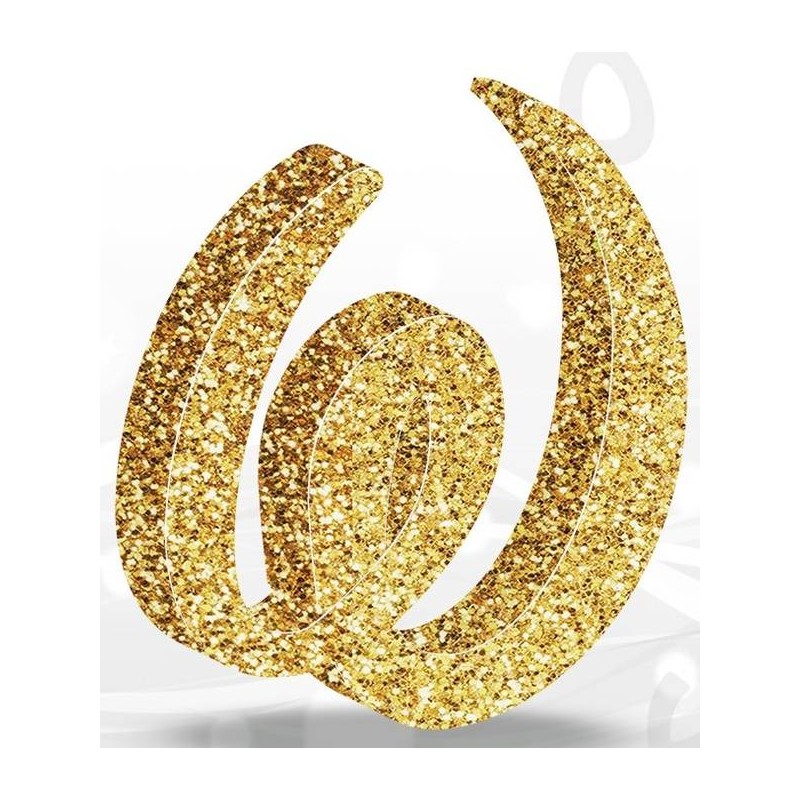 LETTERA POLISTIROLO FANTASY GLITTER ORO 7cm W