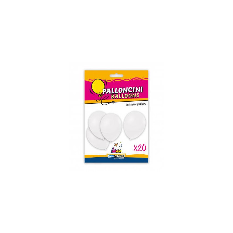 PALLONCINI LATTICE PASTELLO 9/10 26cm BIANCO 10 20pz