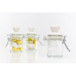 BARATTOLO IN VETRO C/TAPPO IN CERAMICA 50ml