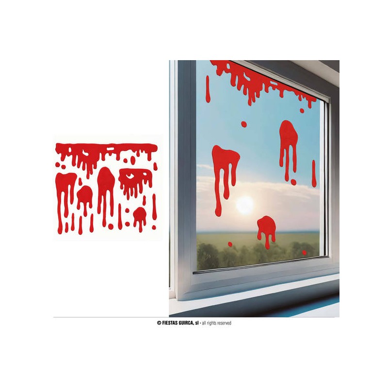 DECORAZIONE PER FINESTRE IN GEL SANGUE
