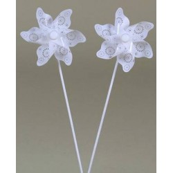 GIRANDOLA BIANCA plastica h20cm 12pz