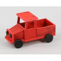 CESTO FURGONCINO LEGNO ROSSO 10cm