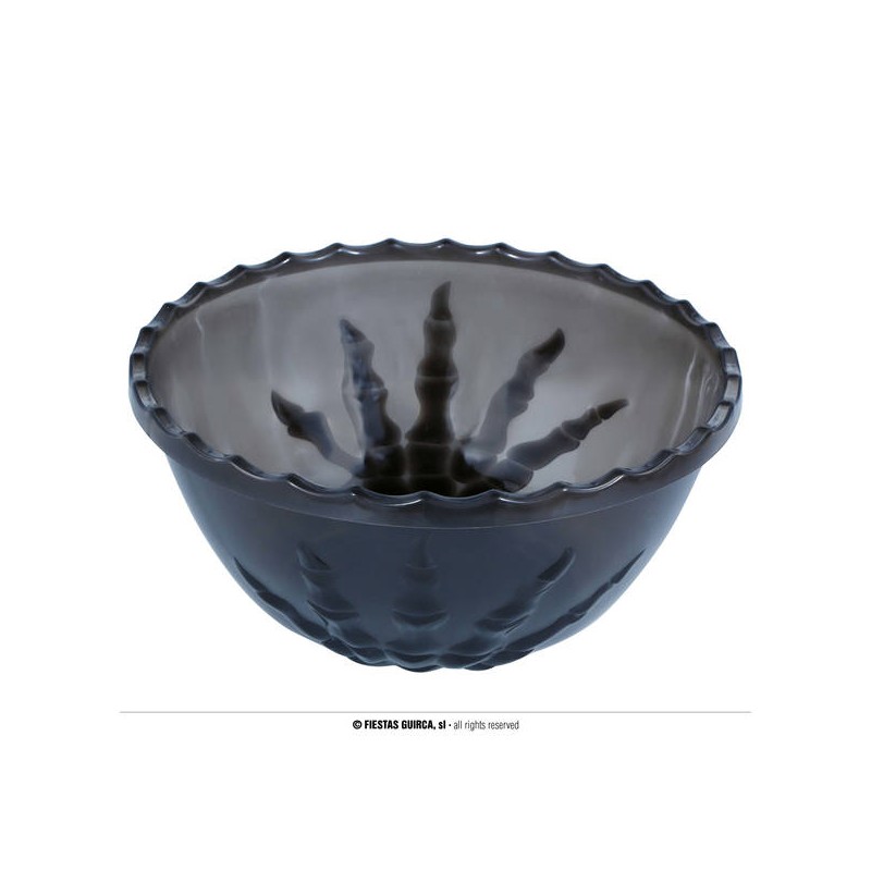 CIOTOLA MANO SCHELETRO NERA 14x33cm