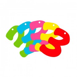 NUMERI 3 IN CARTA 12cm C/FILO 10pz