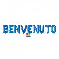 KIT SCRITTA MYLAR BENVENUTO BLU 300x40cm