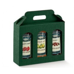 PORTA VASI 3 FINESTRE  19x6x15cm SETA VERDE