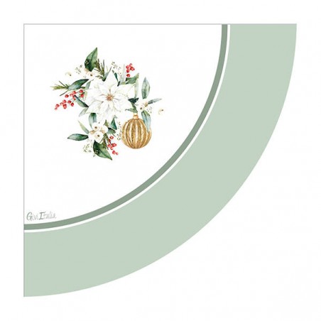 TOVAGLIOLI 33x33 SMERLO TONDO NEIGE DE NOEL 16pz