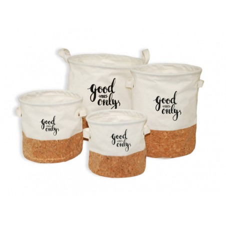 CESTO TONDO BASE SUGHERO GOOD VIBES 1/4 ø26x26h