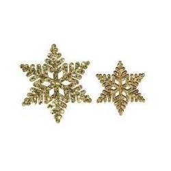 TAG FIOCCO IN LEGNO 5+3cm GLITTER ORO 2pz