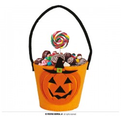 SECCHIELLO ZUCCA IN FELTRO 12x10cm