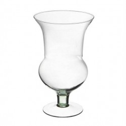 COPPA VETRO CON PIEDE E APERTURA SVASATA H.30cm ø17,5 W-125