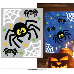 DECORAZIONE IN GEL 20x25cm RAGNI