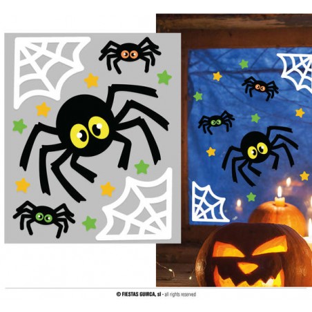 DECORAZIONE IN GEL 20x25cm RAGNI