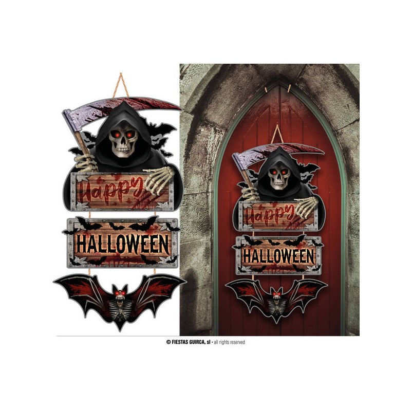 DECORAZIONE PORTA 3 PARTI IN LEGNO