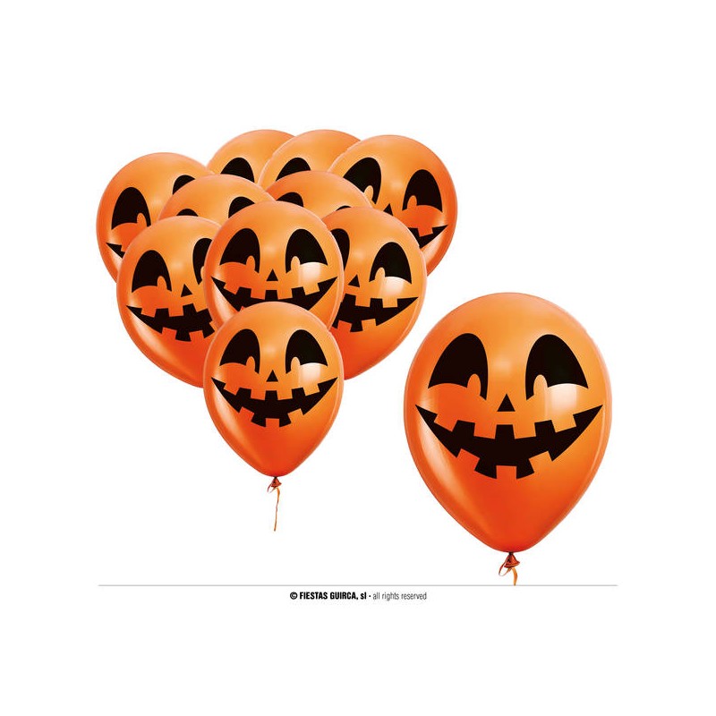 PALLONCINI ARANCIONI 30cm 10pz ZUCCA