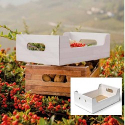 CASSETTINA CARTONE 30x20x9cm TEAK BIANCO