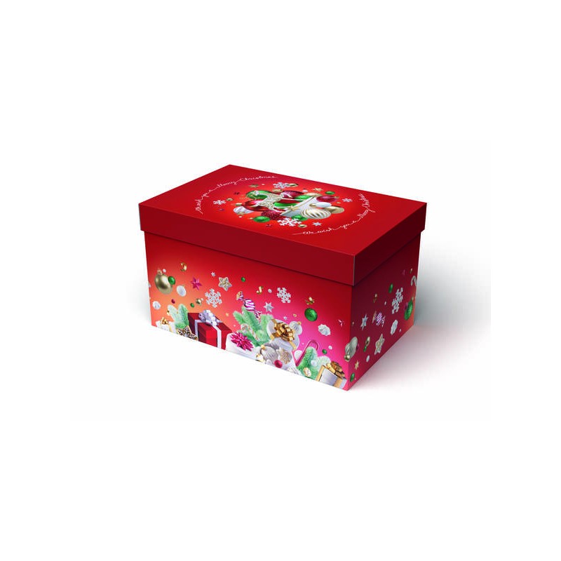 SCATOLA F/COPERCHIO CHRISTMAS PARTY 58x37x33cm PORTATA 15kg