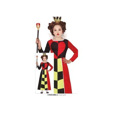 COSTUME REGINA DI CUORI 7-9 ANNI