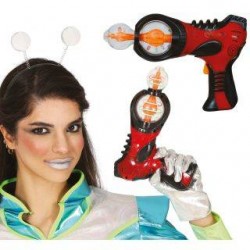 PISTOLA SPAZIALE ROSSA CON LUCE 25cm