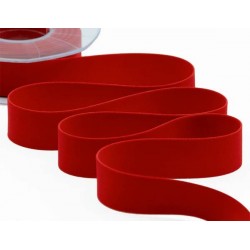 NASTRO VELLUTO DOPPIO mm25x7mt COL.31 ROSSO