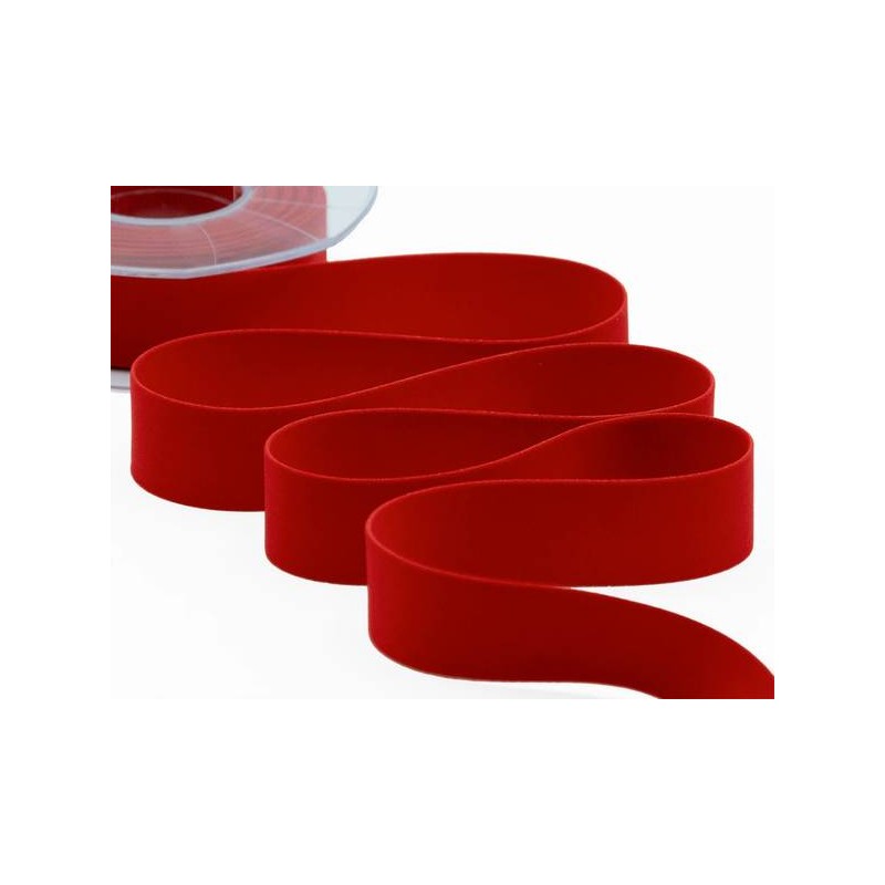 NASTRO VELLUTO DOPPIO mm25x7mt COL.31 ROSSO