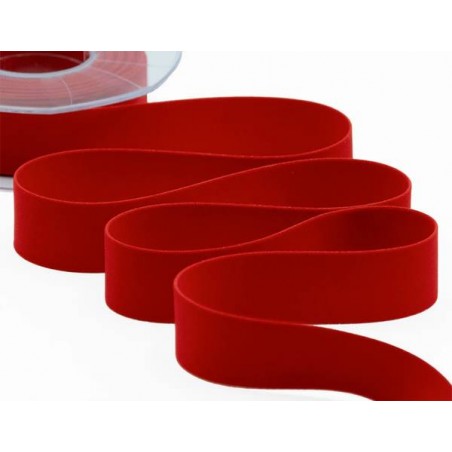 NASTRO VELLUTO DOPPIO mm25x7mt COL.31 ROSSO
