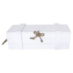 SCATOLA LEGNO BOTTIGLIA MAGNUM BIANCA 41x12,5x12,5 CASL2510