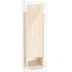 CASSETTA LEGNO NATURAL 1 BOTTIGLIA 33,5x12x12cm