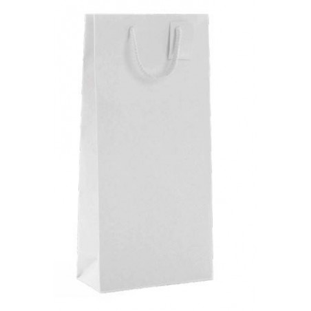 SHOPPER 2 BOTTIGLIE KRAFT BIANCO 17,5+9x39cm