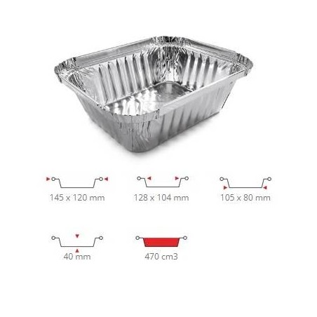 TEGLIA ALLUMINIO C+C 1 PRZ R28L + COPERCHIO CARTONCINO 50PZ CONTITAL