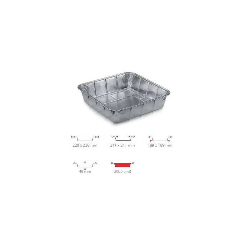 TEGLIA ALLUMINIO QUADRATA 50PZ  R49G CONTITAL