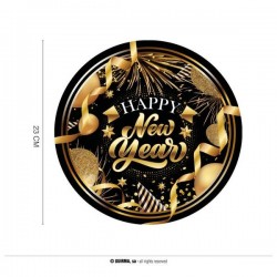 PIATTI 23cm HAPPY NEW YEAR 6pz